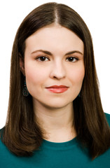 Fototapeta premium Portrait of a woman smirking