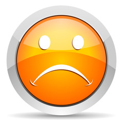 Obraz premium cry orange glossy icon on white background