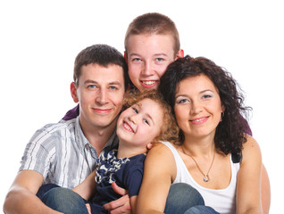 Fototapeta premium Beautiful happy family
