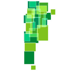 アルゼンチン　地図　四角　フレーム