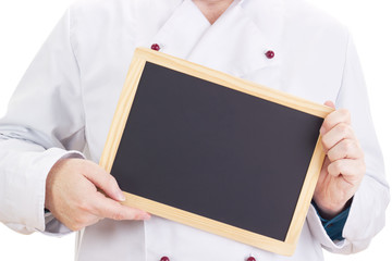 Chef with blackboard