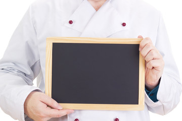 Chef with blackboard