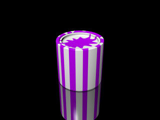 Pot of paint. 3D render.