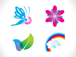 abstract spring icon template