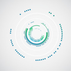 Abstract color technology circles. Vector