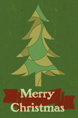 Vintage style Merry Christmas graphic