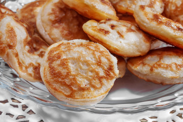 mini pancakes on a plate