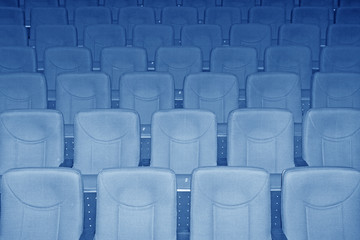 rows of chairs in a theater