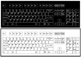 Black and white keyboard