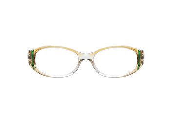 Glasses on white background with clipping path