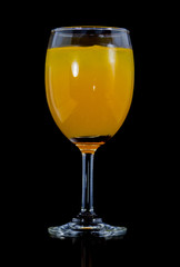 Orange juice in a  glass