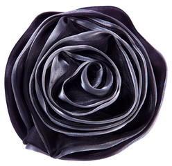 Black fabric flower rose