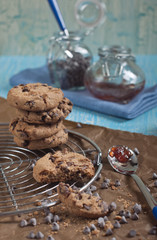Side view of cookies