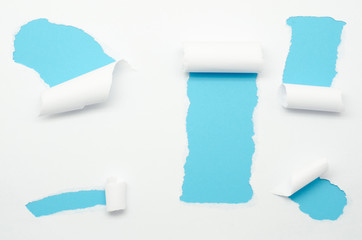 Torn Paper and  blue space for text