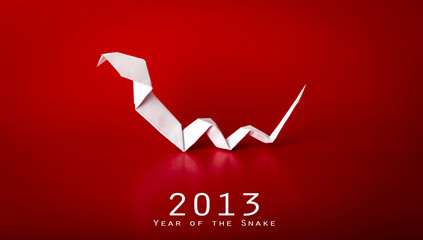 2013 New Year with true paper snake