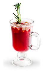 mulled wine isolated on white background
