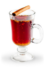 mulled wine isolated on white background