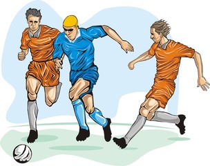 Naklejka premium Jogadores de futebol