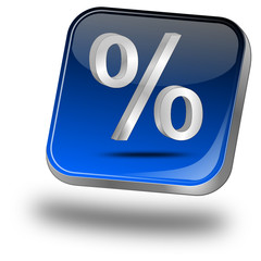 Obraz premium Button mit Prozent Symbol