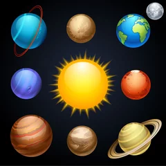 Stickers pour porte Cosmos planètes