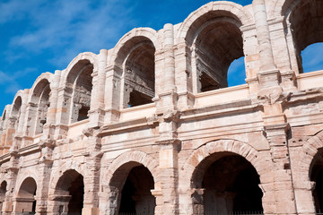 Ancient Roman amphitheater in Arles, France
