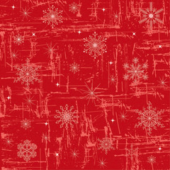 snowflakes background on red