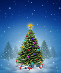 Christmas Winter Tree