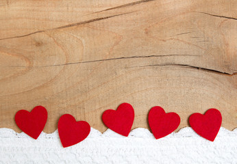 Plakat Rustic drewniane tle z serca