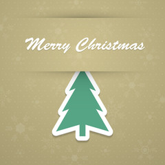 Merry christmas background with fir tree.