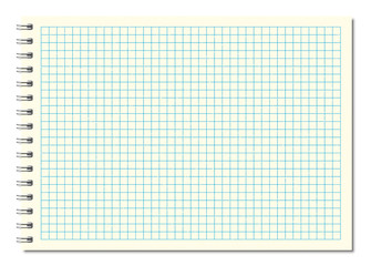 Beige spiral notebook A5 vector image