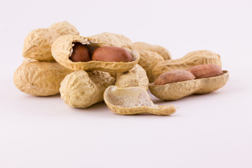 Peanuts kernel isolated on white