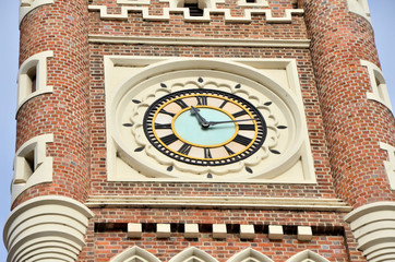 Detail of the Historic City Hall Clock Tower in Perth