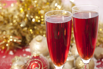 New Year. Champagne