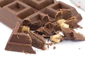 milk chocolate and hazelnuts