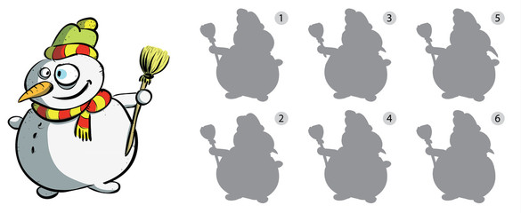 Find Right Mirror Image of Snowman ... solution No. 6