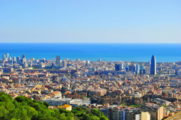 Fototapeta na wymiar Barcelona view, Spain (Europe)