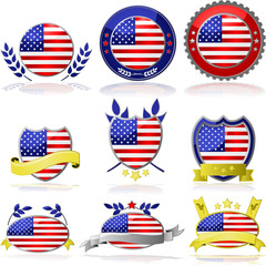 USA seals and badges