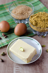 Ingredients for preparation of a pistachio cream