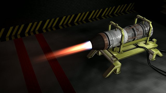 Jet engine test fired.