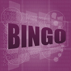 Obraz premium bingo word on digital screen