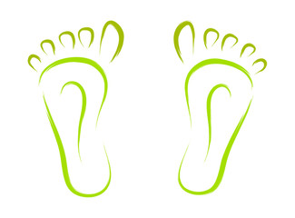 abstract feet tracks vector