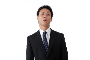 young businessman with weakness