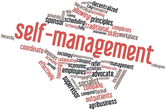 Word cloud for Self-management