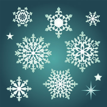 christmas assorted snowflakes collection