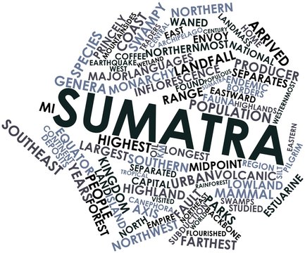 Word cloud for Sumatra