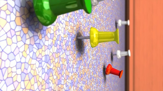 Wall pin 3d animation