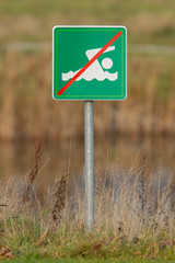 No swimming sign