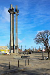 Naklejka premium Memorial of the fallen shipyard workers 1970 in Gdansk, Poand