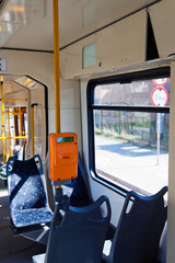 Ticket dispenser in the city tram.