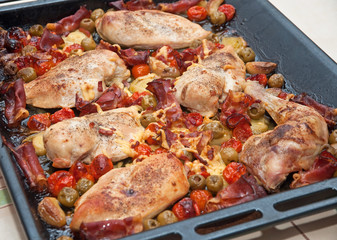 cooked meat